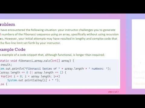 Generating Fibonacci Sequence with a Simple Java Array Implementation