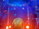 Riders perform extreme stunts in 'Globe of Death' circus show