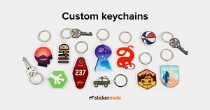 Custom keychains | Free shipping | Sticker Mule EU