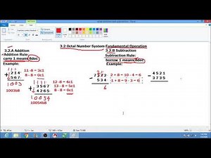 Octal Number Addition and Subtraction