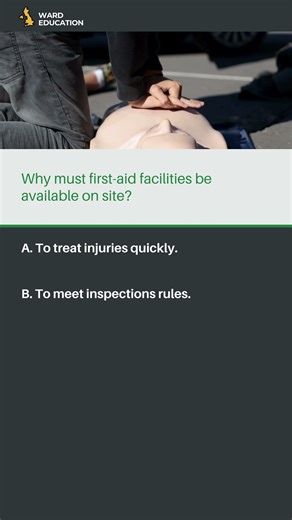 CSCS Mock Question - First Aid Facilities