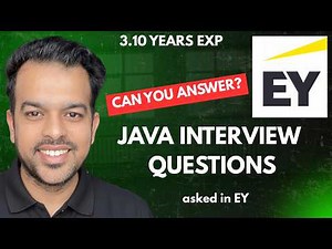 Real Java Interview Questions Asked at EY (3.10 Years Experience)