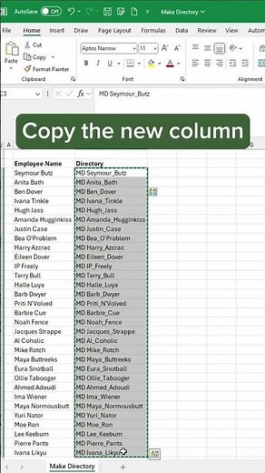 Create a Directory with Excel FAST! (2024)