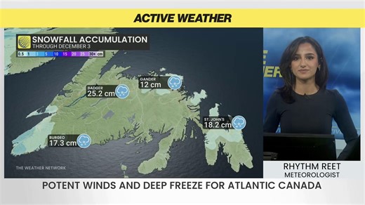 Meteorologist Rhythm Reet breaks down the next major winter storm hitting Atlantic Canada, bringing significant snowfall, strong winds, and a sharp temperature drop, leading to potential black ice. Watch more video: https://ow.ly/wAbf50XBWfA | The Weather Network