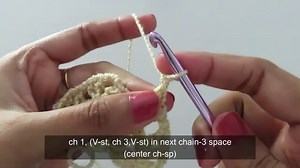 Crochet V Stitch Triangle Shawl Free Pattern