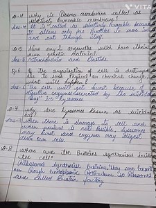 class 9th science chapter 5 || the fundamental unit of life || important questions | hand made note