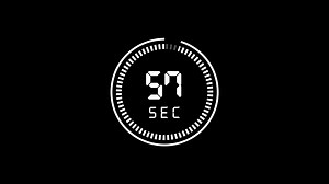 Download countdown one minute animation from 60 to 0 seconds. for free