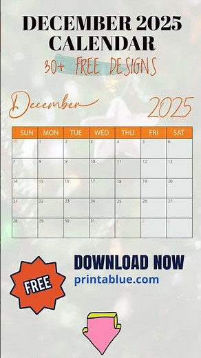 December 2025 Calendar Free Download #calendar #diyplanner #december2025 #freedownload