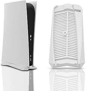HEATFUN PS5 Stand, Vertical Stand for PS5 Disc Edition - White