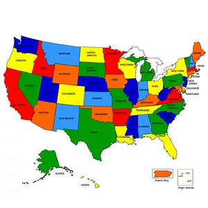 #2 USA Maps, 50 States and Names, plus editable Map for PowerPoint, Includes Printable PDF - Clip Art Maps