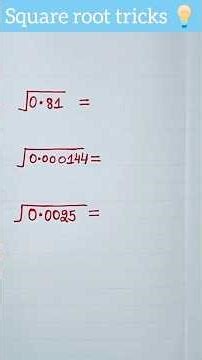 Square root tricks 🔥#squares1to15 #maths #mathstricks #mathtricks #subscribe #puzzle #squaretricks