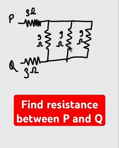 Find equivalent resistance between points P and Q. #resistanceinseriesandparallel #class12physics
