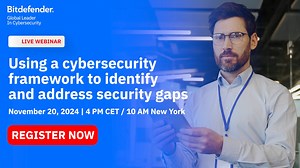 Join Kevin Gee, Principal Product Marketing Manager at Bitdefender, for a LIVE webinar on how the NIST Cybersecurity Framework 2.0 (NIST CSF 2.0) can help identify and address vulnerabilities. Learn practical steps to strengthen your defenses and reduce risk. Register here: 🔗 https://bitdefend.me/40CK0K9. #Bitdefender #TrustedAlways #Cybersecurity | Bitdefender