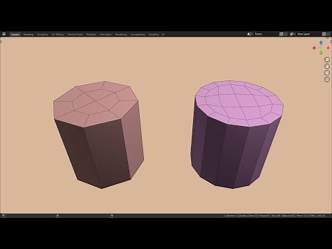 Blender 2.9 quick tip: Quad capping cylinders while maintaining clean topology.