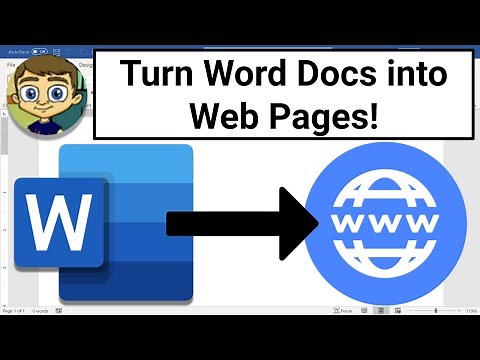 Easily Turn a Word Document into a Webpage