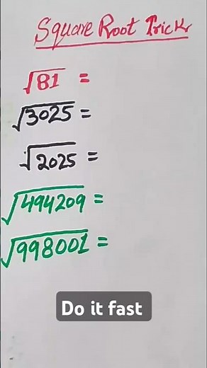 Square roots trick | square root trick solution #maths #mathkeeda #mathstricks #mathas #mathlearner