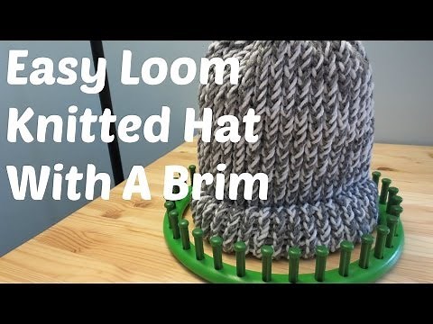 Easy Loom Knitted Hat With A Brim