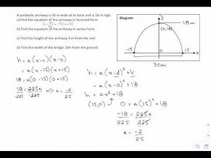 Parabolic archway word problem