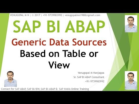 SAP BW: How to Create Generic Data Sources or Extractors – Based on Table or View