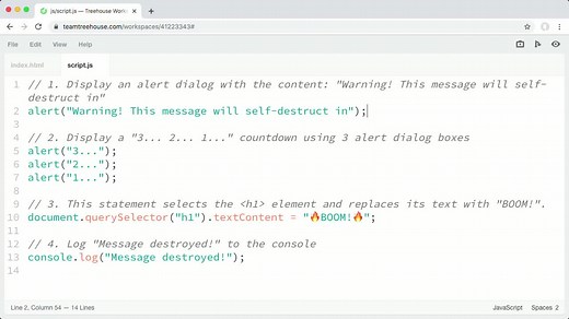 JavaScript Challenge Solution