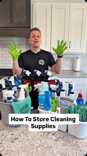 Brandon Pleshek on Instagram: "How to store your cleaning supplies!"