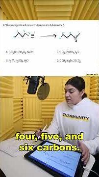 ACS Question: Which reagents convert a terminal alkyne into a ketone? #acs