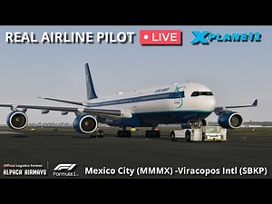 Real Airline Pilot LIVE | F1 Positioning Flight | ToLiss A340 XP12 | Mexico City - São Paulo
