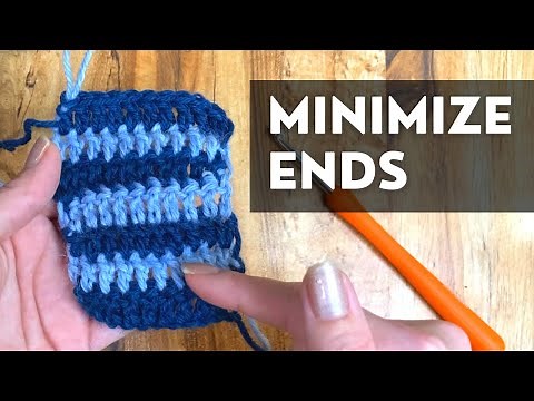 How to Carry Colors for Single Row Stripes | Crochet Tutorial