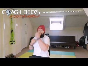 Seated boxing uppercut exercise tutorial