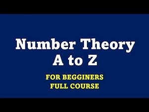 Number theory Full Course A to Z