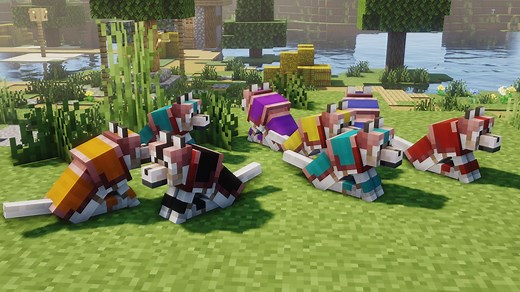 How to dye wolf armor in Minecraft
