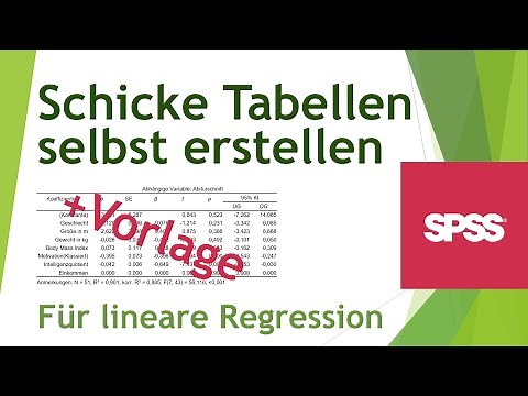 Regression - Schicke APA-Ergebnistabellen aus SPSS selbst erstellen + Vorlage zum Download