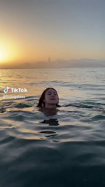 Sunset Swim at Nevis Beach in the Caribbean