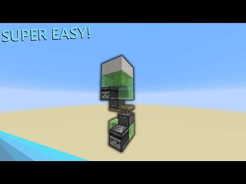 Minecraft 2x2 Easy Slime Block Elevator Tutorial | Great for Any Base!