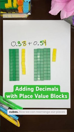 How to add decimals with Place Value Blocks #decimals #5thgrade #mathhelp