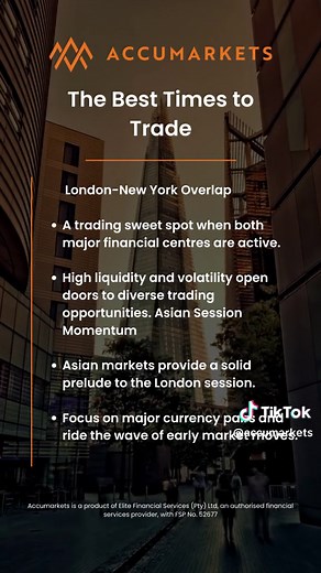 The forex market operates 24/5, and different currency pairs have peak trading times. Knowing when to engage can make a significant difference in your trading outcomes. Press play to learn more in our latest reel! #accumarkets #tradingaccuracy #accuratetrading #tradingtips #tradingtipsthursdays #forextrading #forex