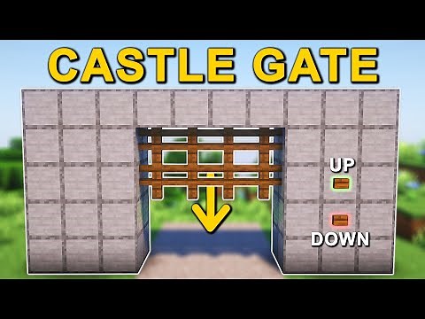 EASY Castle Gate in Minecraft (Tutorial)