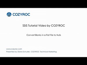 How to Convert Blank Values to Null in a Flat File Source - SSIS tutorials for Beginners by COZYROC