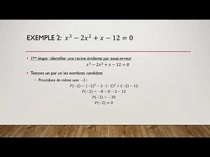 Résolution d'une équation avec la méthode de Horner