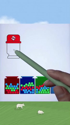 Interactive Game Setup with Colorful Containers