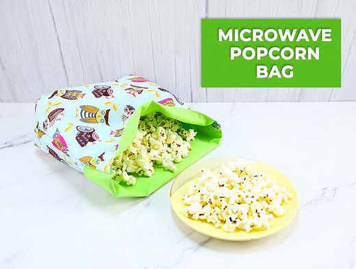 DIY Reusable Microwave Popcorn Bag (VIDEO) ⋆ Hello Sewing