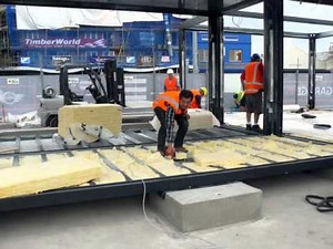 Bürocontainer Aufbau