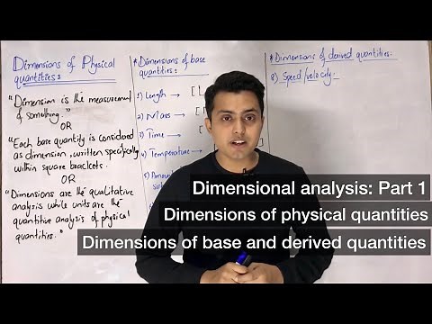 Dimensions || Dimensions of physical quantities || Dimensional analysis || class 11 || Physics