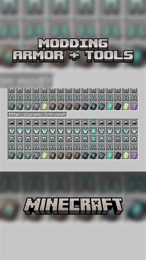 +300 new armor trims 🛠️ #Minecraft #MinecraftMods #Armor #Modding