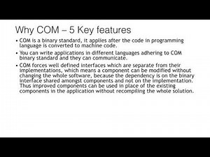 COM Simplified