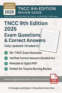 TNCC 9th Edition 2025 Study Guide | Trauma Nursing Exam (PDF) - Etsy