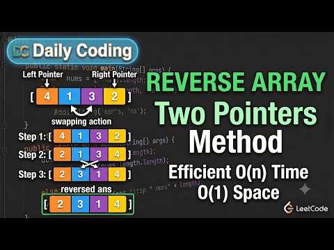 Reverse an Array Efficiently Using Two Pointers | Java DSA
