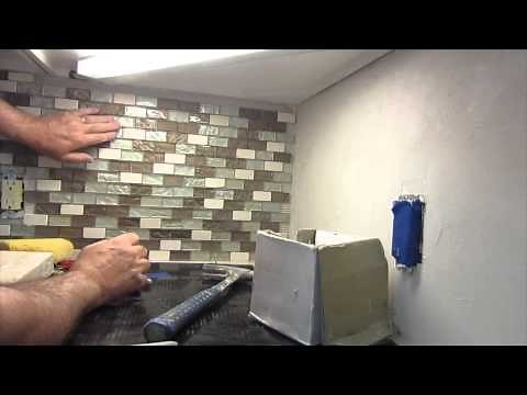 How to install a glass mosaic tile backsplash Parts 1,2 and 3