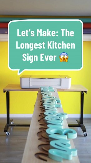 Your Glowforge Pro has a slot in the front and back so that you can pass your material through and print huge projects! See what Greg printed with his Pro. Longest kitchen sign ever by @Greg S #glowforgepro #glowforgeprojects #makerspace #diycrafts #customsigns #woodworking #craftinginspiration #makersgonnamake #handmadewithlove #craftylife