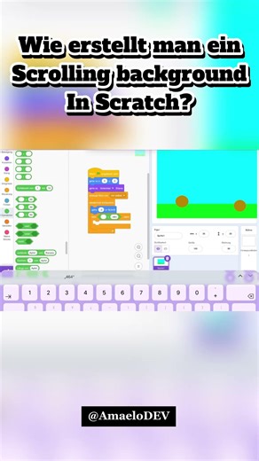Wie erstellt man ein Scrolling background in Scratch? #Scratch #scratchtutorial